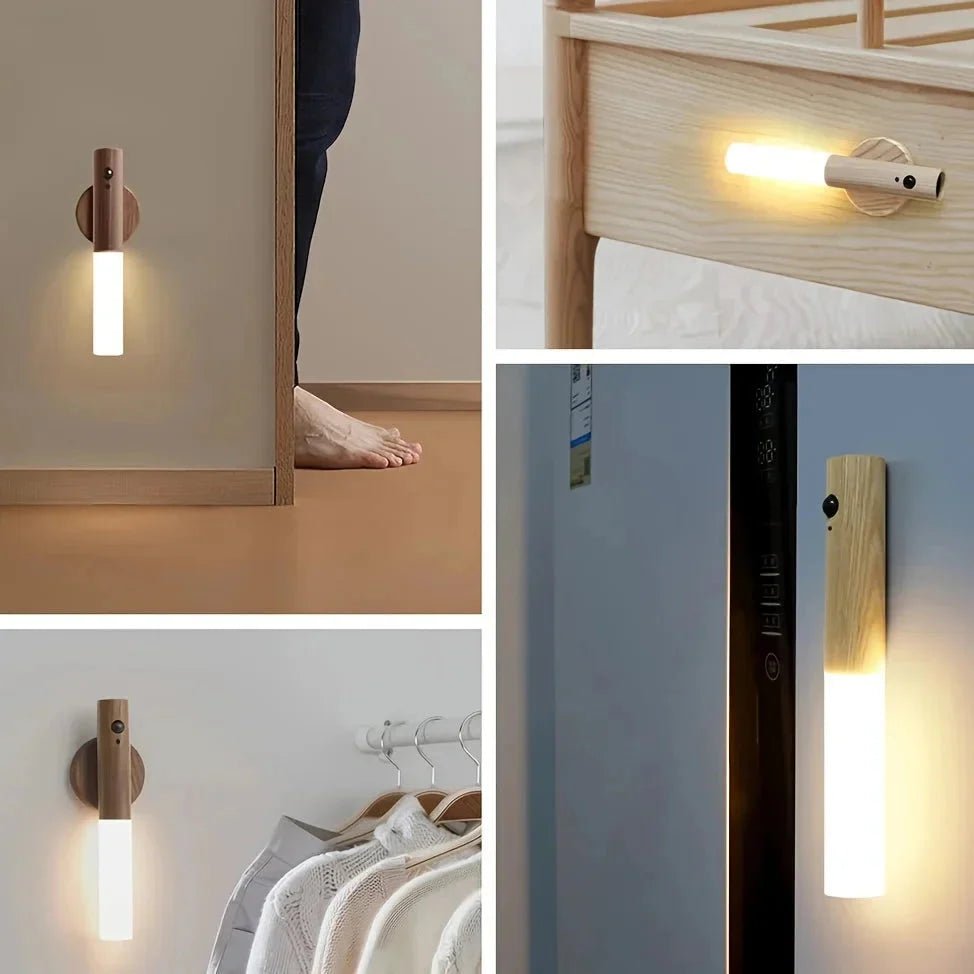 Intelligent Human Body Induction LED Night Light – Rechargeable Wall Light for Corridor, Cabinet, and Toilet - Zenobia’s Aura