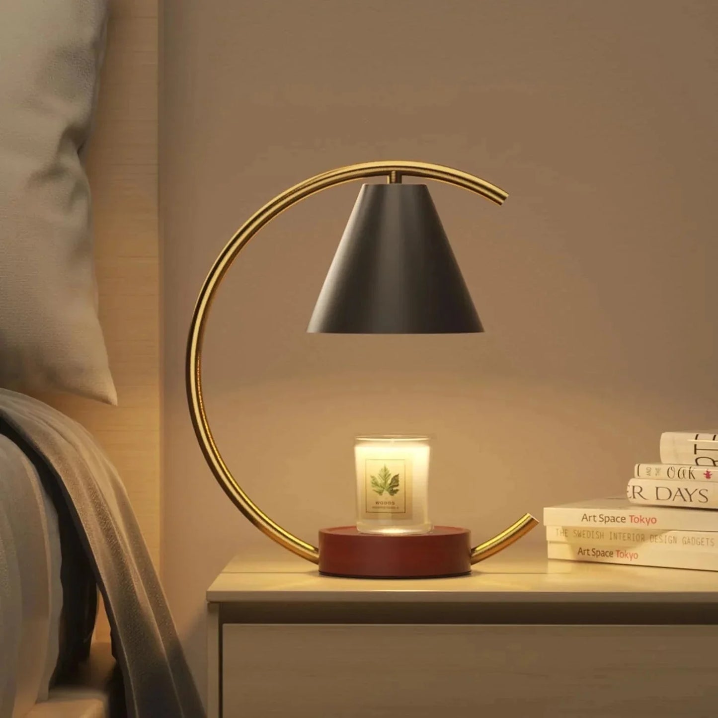 Dimmable Candle Warmer Lamp – Efficient, Flame - Free Fragrance - Zenobia’s Aura