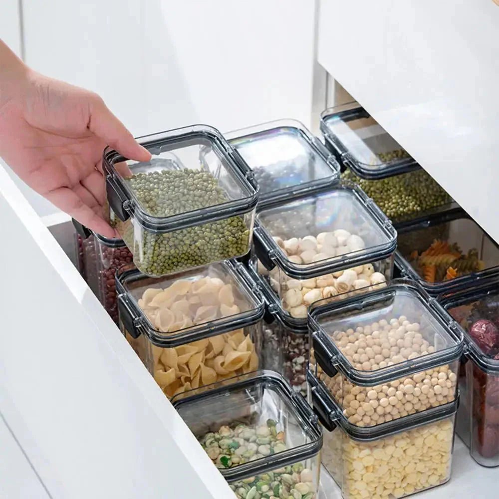 Multipurpose Food Storage Containers Set - Clear Jars with Lids for Cereal, Candy, and Dry Goods - Zenobia’s Aura