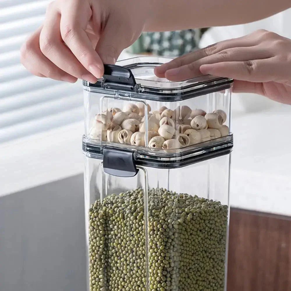 Multipurpose Food Storage Containers Set - Clear Jars with Lids for Cereal, Candy, and Dry Goods - Zenobia’s Aura