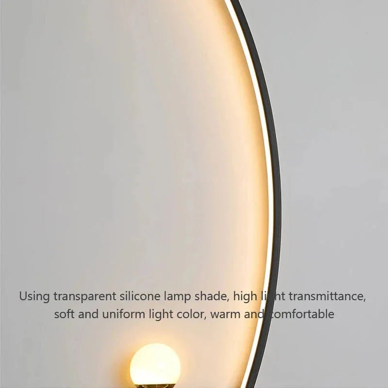 Modern LED Wall Lamp – Minimalist Art Design for Bedroom, Living Room, and Bathroom, Gold/Black - Zenobia’s Aura