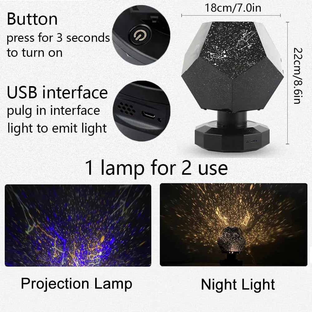 Star Projector Constellation Night Light - Zenobia’s Aura