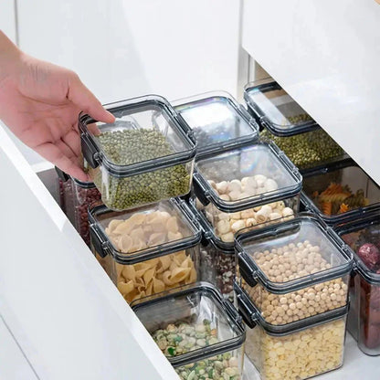Multipurpose Food Storage Containers Set - Clear Jars with Lids for Cereal, Candy, and Dry Goods - Zenobia’s Aura