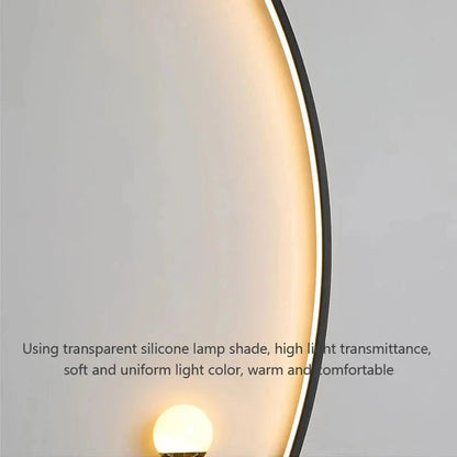 Modern LED Wall Lamp – Minimalist Art Design for Bedroom, Living Room, and Bathroom, Gold/Black - Zenobia’s Aura