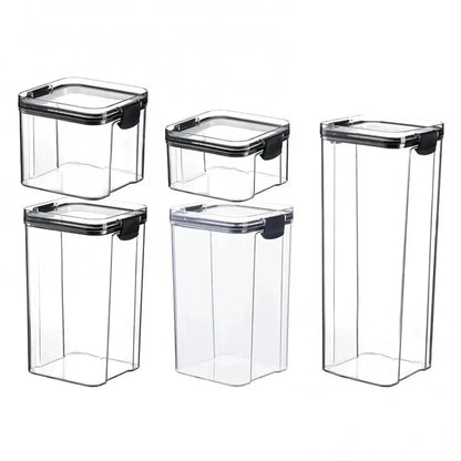 Multipurpose Food Storage Containers Set - Clear Jars with Lids for Cereal, Candy, and Dry Goods - Zenobia’s Aura