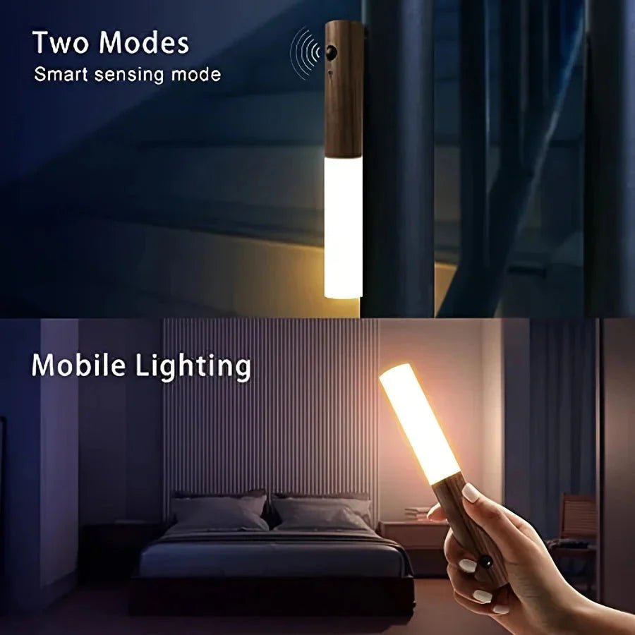 Intelligent Human Body Induction LED Night Light – Rechargeable Wall Light for Corridor, Cabinet, and Toilet - Zenobia’s Aura